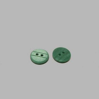 Bouton avec rayures vert 15 mm