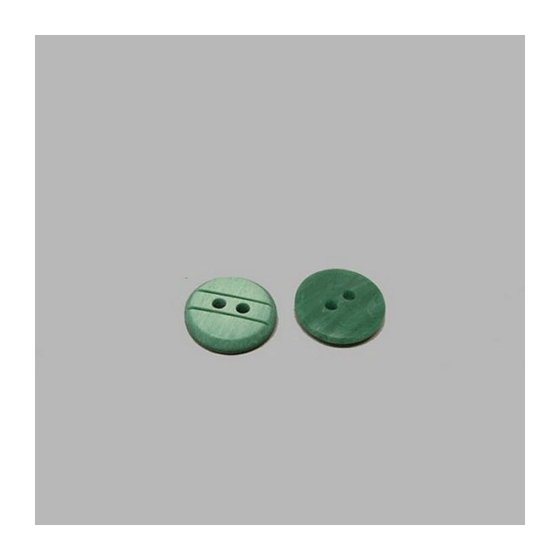 Bouton avec rayures vert 15 mm