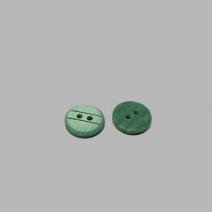 Button with stripes Green 15 mm