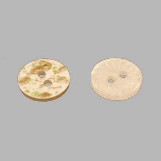 Bouton blanc-vert-gris 12 mm