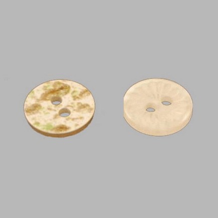 Button white-green-grey 12 mm