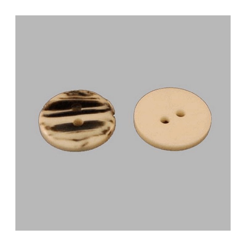 Button white-black 12 mm