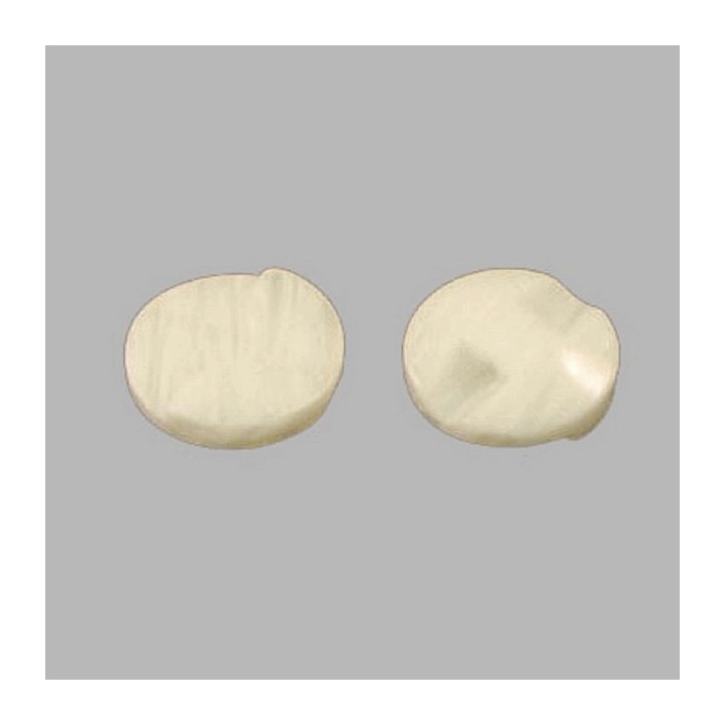 Bouton blanc-feuilles 12 mm