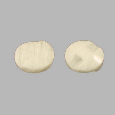 Bouton blanc-feuilles 12 mm