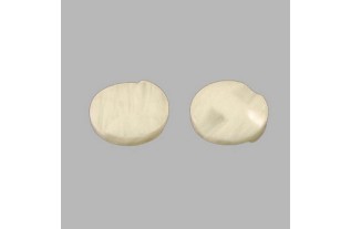 Button white-leave 12 mm