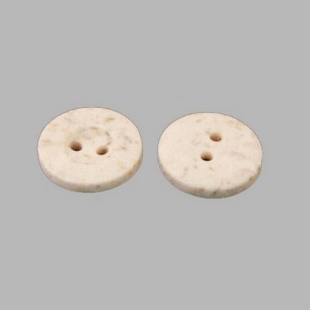 Bouton crème-mouchetée 15 mm