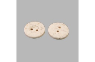 Knoop creme gespikkelt 15 mm