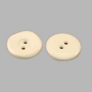 Knoop wit vierkant 15 mm