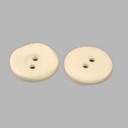 Knoop wit vierkant 15 mm