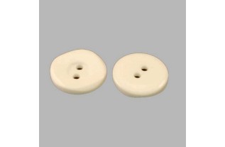 Knoop wit vierkant 15 mm