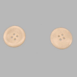 Knoop wit met rand 20 mm