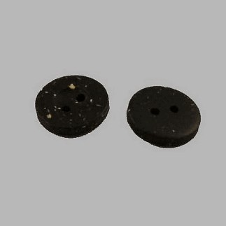 Knoop zwart gespikkeld 20 mm