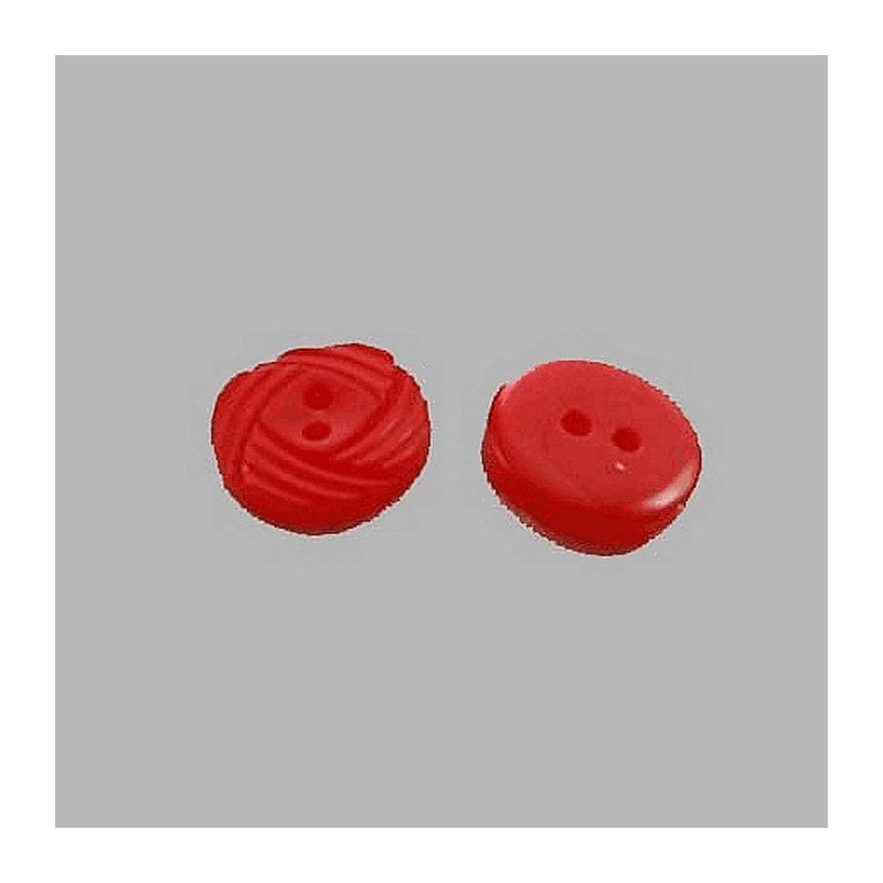 Bouton fleur-rouge 11 mm