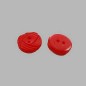 Bouton fleur-rouge 11 mm