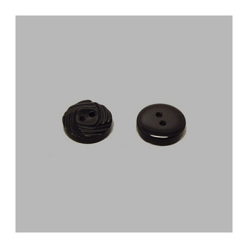 Bouton noir-rouge 11 mm