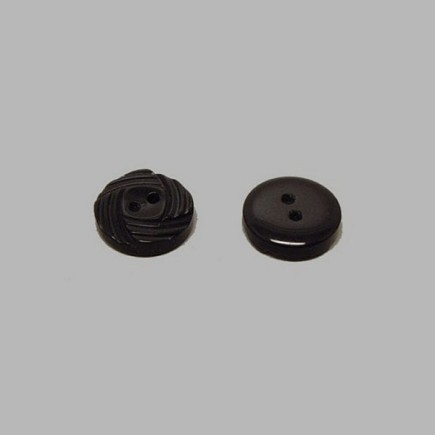 Bouton noir-rouge 11 mm