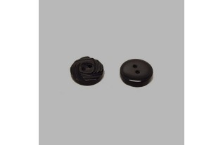 Knoop zwart bloem 11 mm