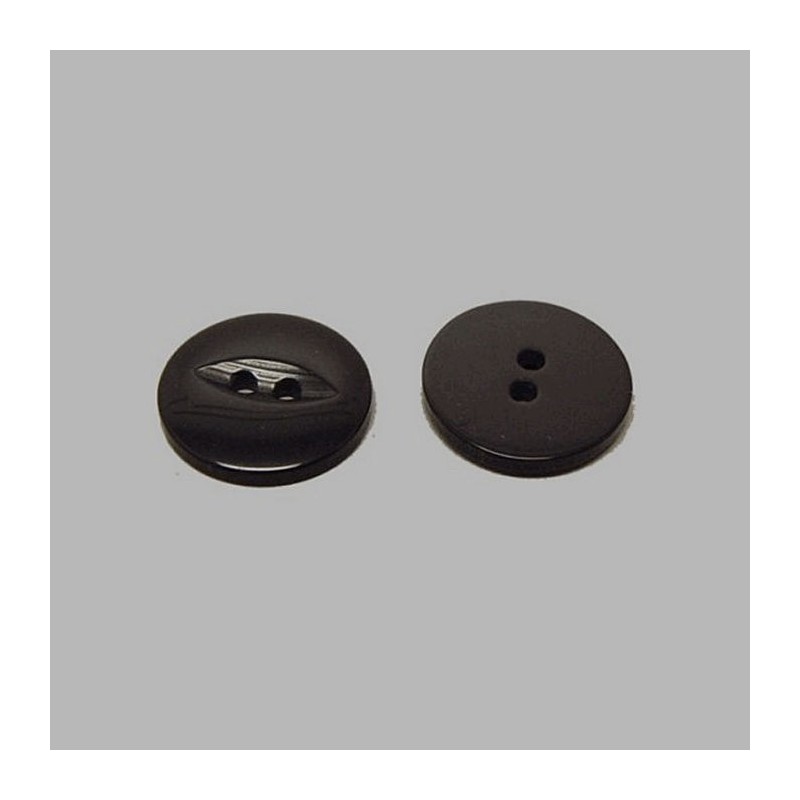 Bouton noir 15 mm