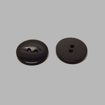 Button black 15 mm