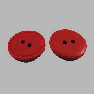 Button brown red 20 mm