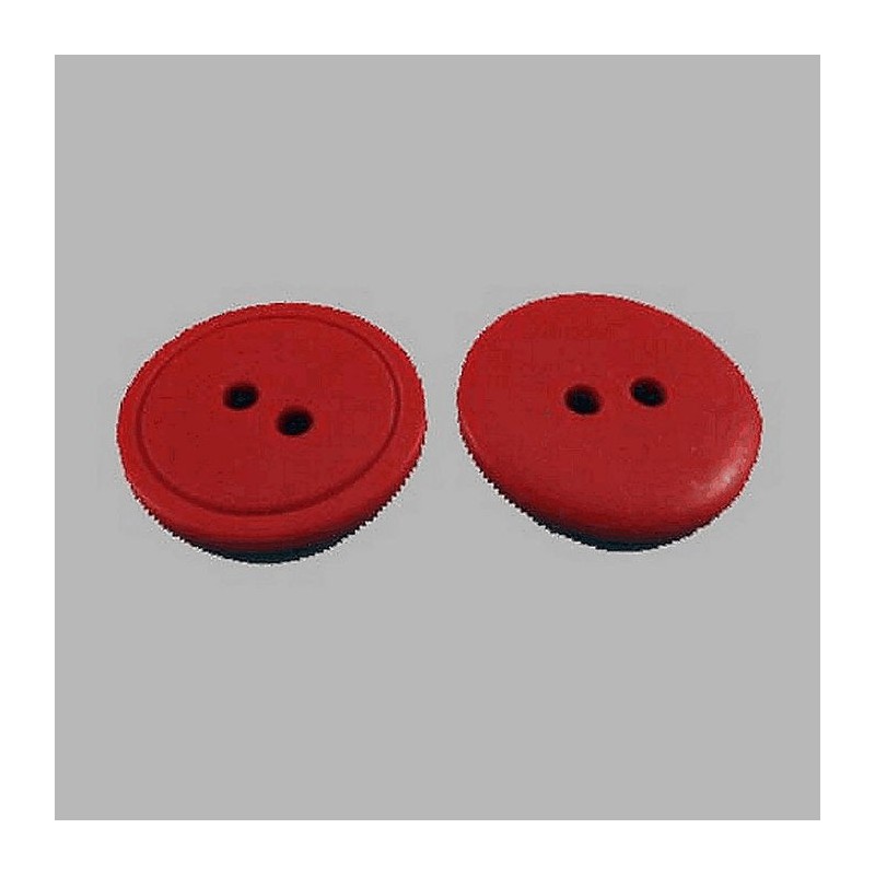 Bouton brun rouge 20 mm