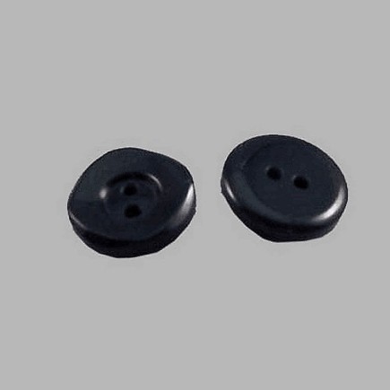 Knoop donker blauw vierkant 12 mm