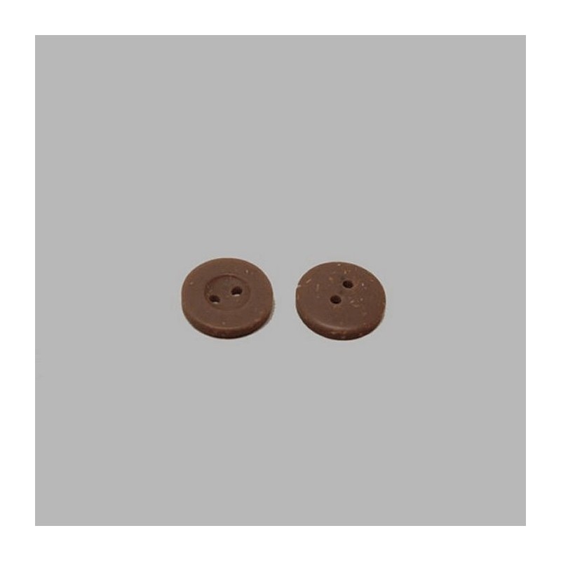 Button brown-mottled 15 mm