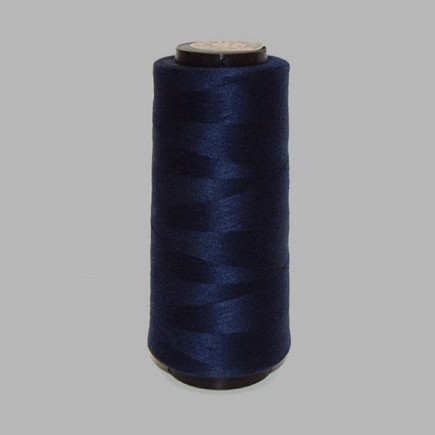 synthetic sewing thread on a bobbin dark blue 1800 meters