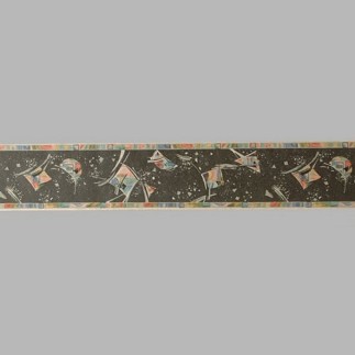 Bordure de papier peint gamme de couleurs dans l'espace 13 cm x 5 mètre