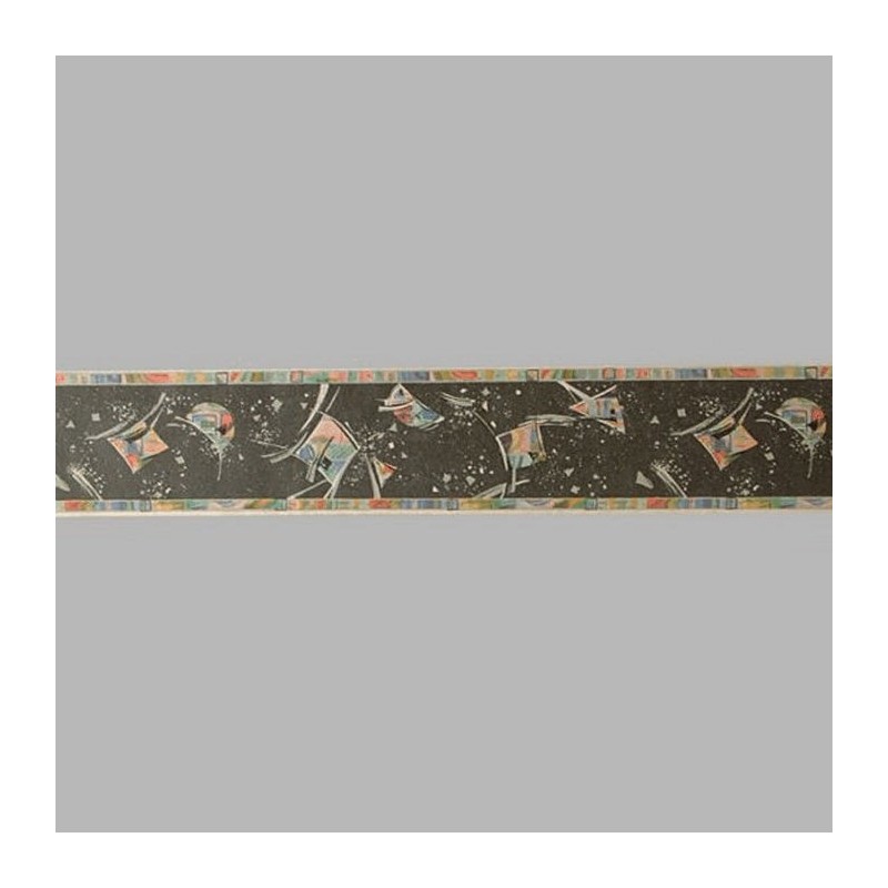 Bordure de papier peint gamme de couleurs dans l'espace 13 cm x 5 mètre