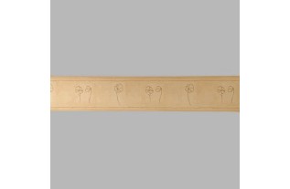 Bordure papier peint brun clair fleurs 13 cm x 5 mètre