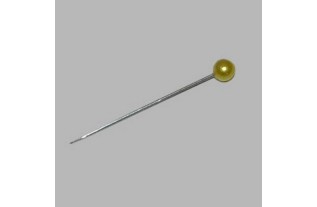 épingles à tête perles jaune-or L 31 mm 70 pcs