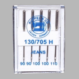 5 aiguilles de machine à coudre Jeans