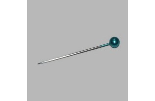 Kopspelden turquoise donker L 31 mm 70 stuks