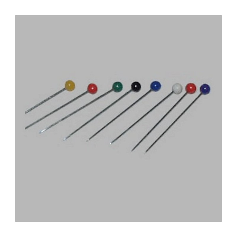 Epingles à tête couleurs mat mélangées
