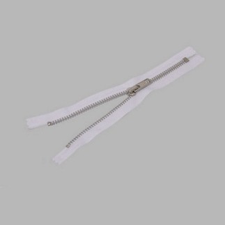 ritssluiting kleur wit lengte 20 cm metaal