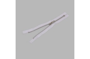 zipper color white length 20 cm metal