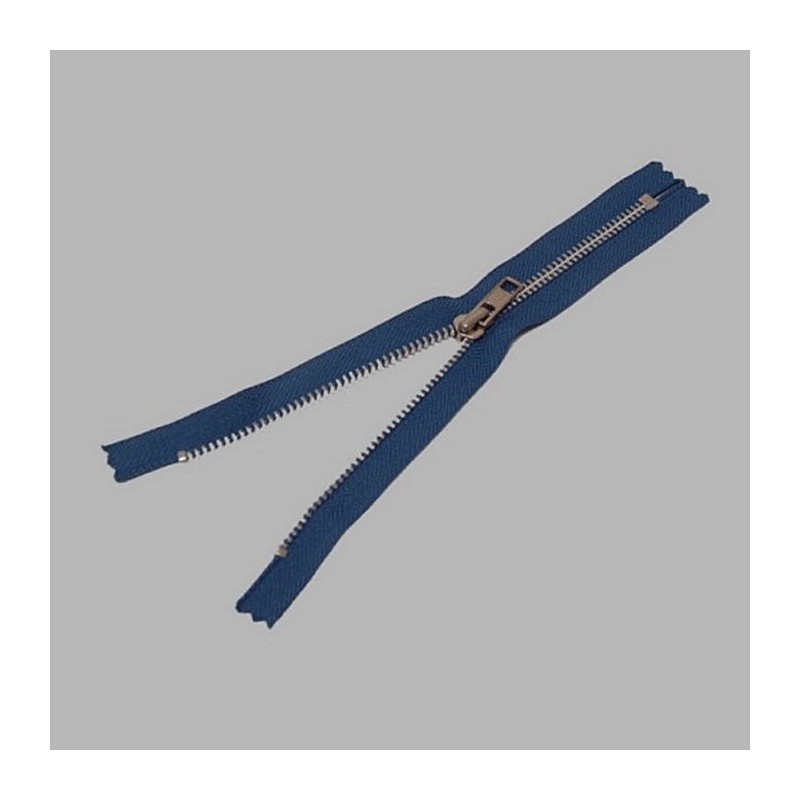 zipper color blue length 20 cm metal