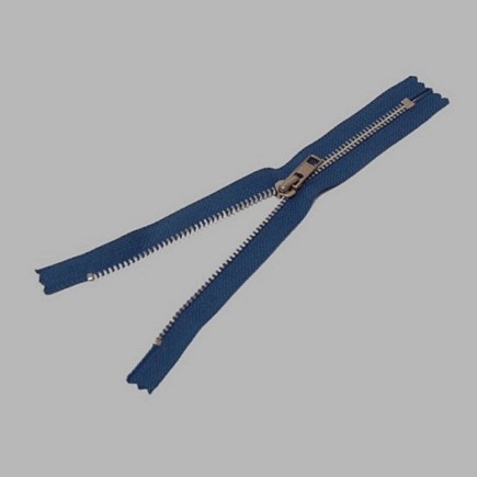 fermeture à glissière couleur bleue longueur 20 cm métal
