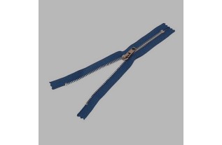 zipper color blue length 20 cm metal