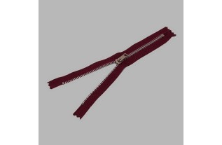 fermeture à glissière bordeaux rouge longueur 20 cm métal