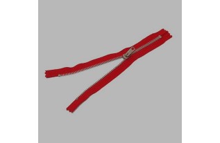 ritssluiting kleur rood lengte 20 cm metaal