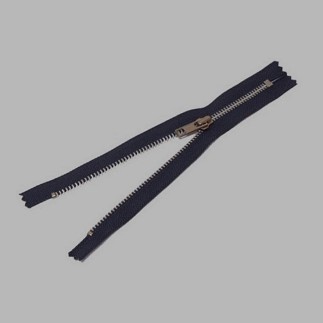 zipper color dark grey length 20 cm metal