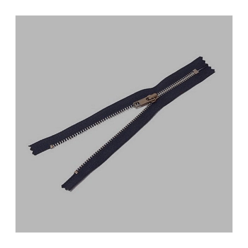 zipper color dark grey length 20 cm metal