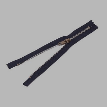fermeture à glissière gris foncé longueur 20 cm métal