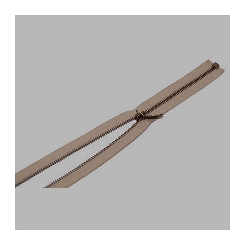 fermeture à glissière couleur gris longueur 40 cm métal