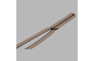 fermeture à glissière couleur gris longueur 40 cm métal