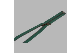 fermeture à glissière couleur verte longueur 40 cm métal