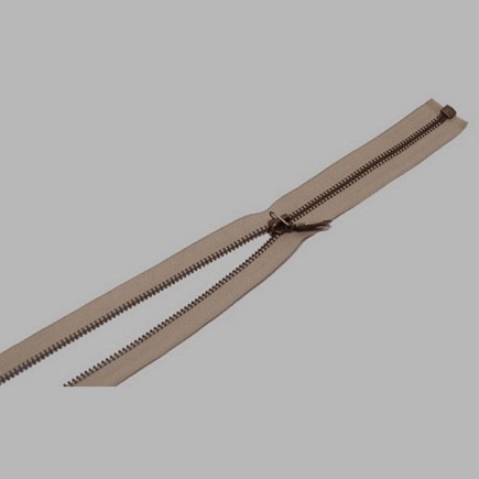 fermeture à glissière couleur gris longueur 80 cm métal