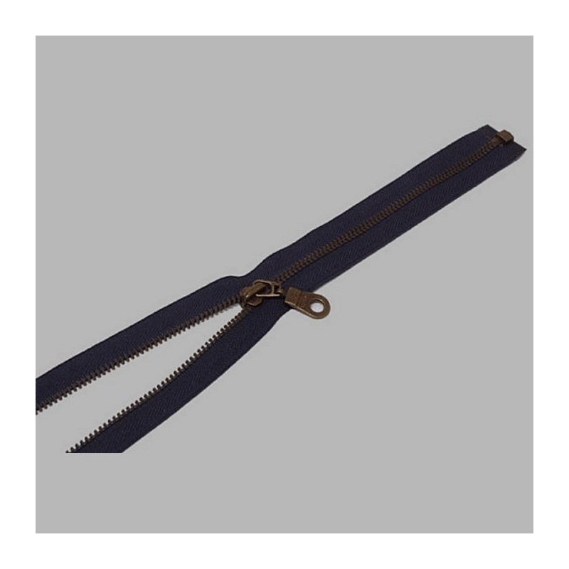 zipper color dark blue length 50 cm metal